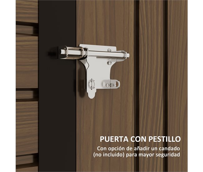 Abrigo de Ferramentas Aço galvanizado Outsunny Castanho