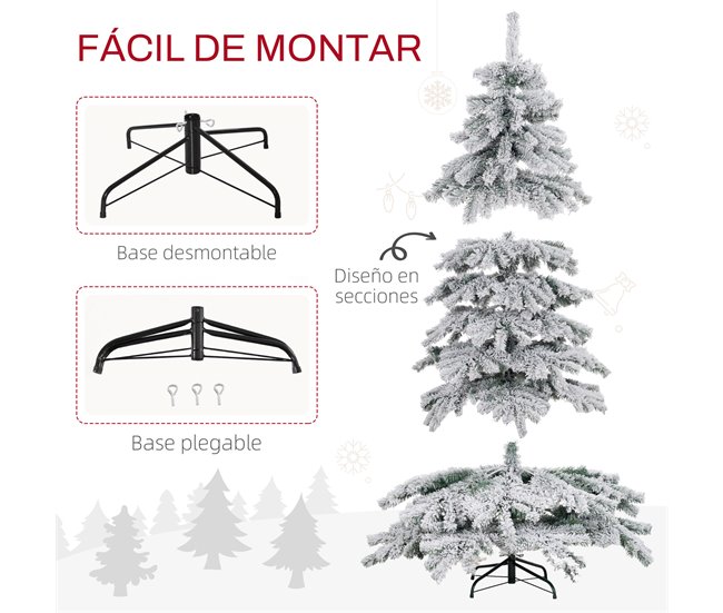 Árvore de Natal PVC e Metal HOMCOM, casa - natal GR1531651