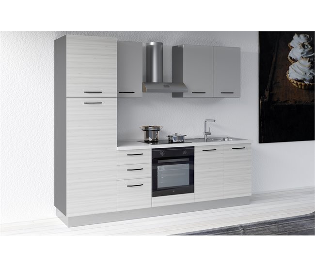 Cozinha GILDA 2.0 Direita Branco/cinza