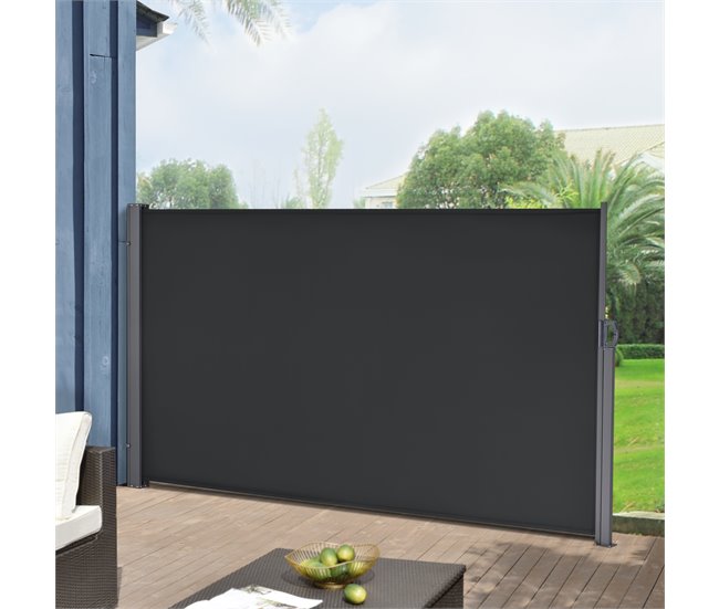 Toldo lateral exterior Mulhacen extensível 300x10 Preto