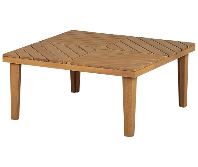 Beliani Conjunto lounge Madeira de acácia BARATTI Creme