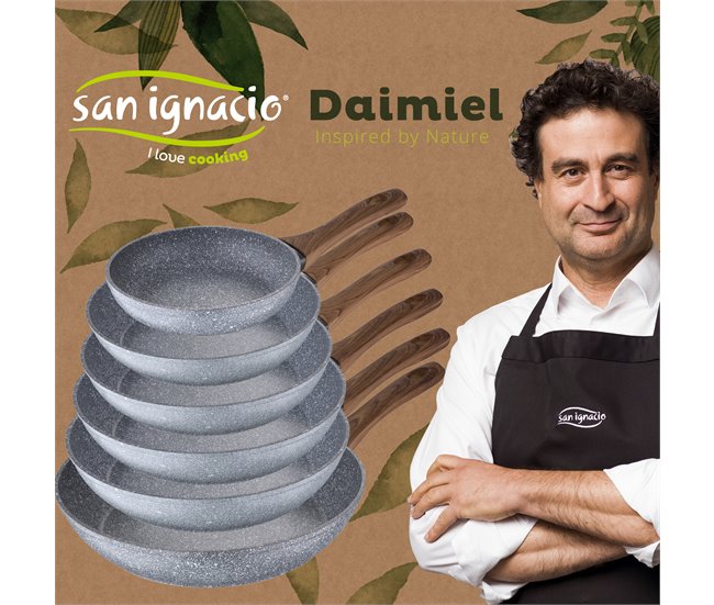 Conjunto de 6 frigideiras Cinza