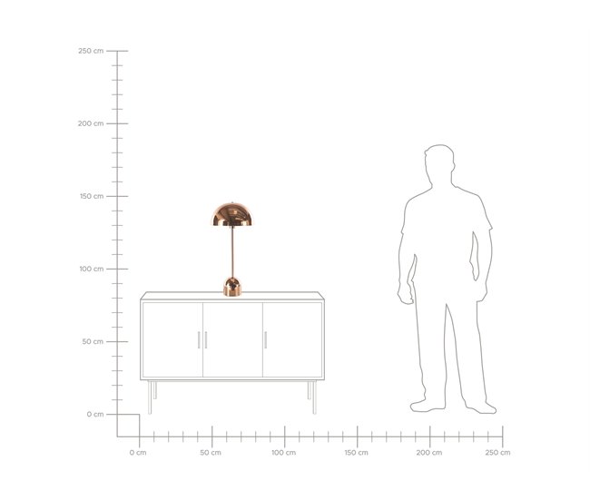 Beliani Candeeiro de mesa MACASIA Castanho