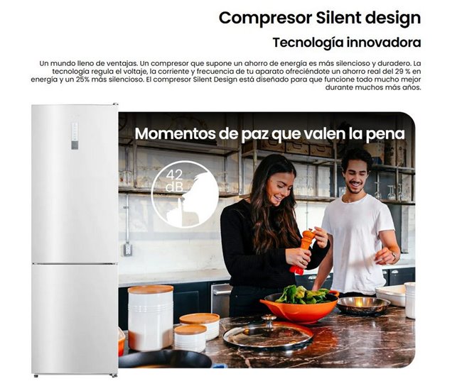 Frigorífico combinado INFINITON FGC-310C88BEK, 310 l Branco