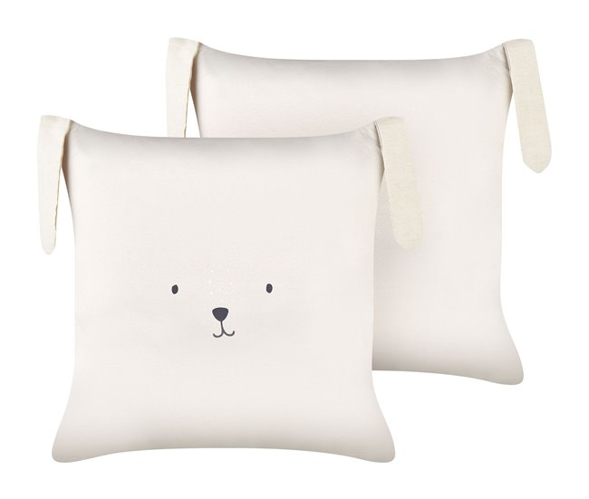 Beliani Almofada decorativa CONEY Bege