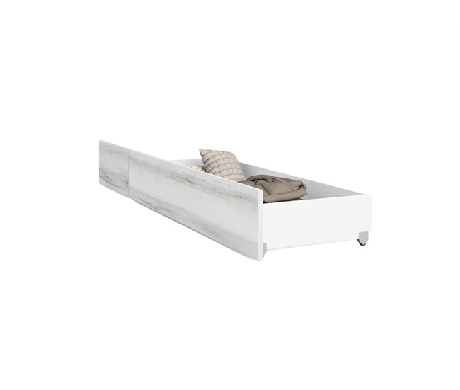 Gaveta 138x48cm para cama BARI Branco