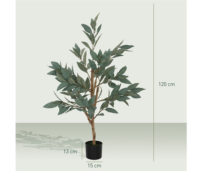 Planta Artificial Seda HOMCOM, casa - decoração Verde