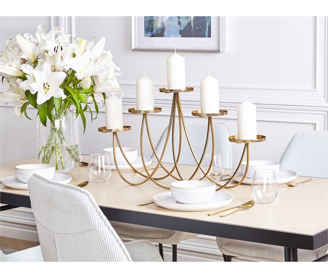Beliani Candelabro BUARAN Dourado