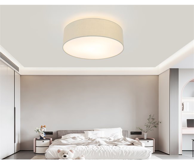 Candeeiro de teto ALINA 3 luzes 15x40x40cm marca CONFORAMA Bege