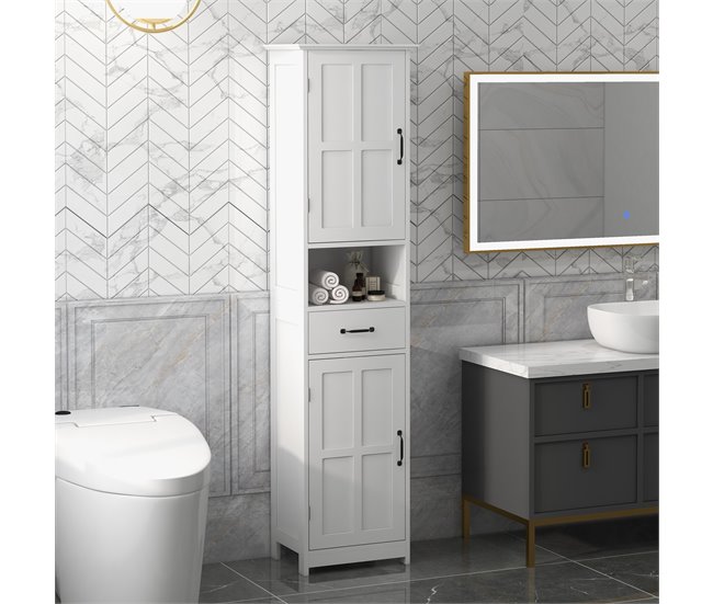 Coluna de Casa de Banho MDF Branco