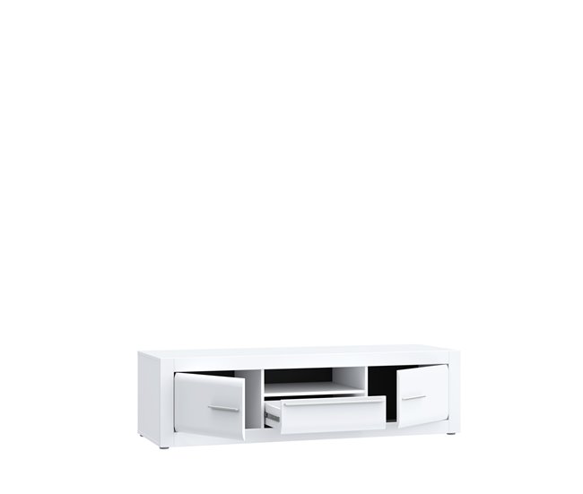 Móvel de TV branco LIVING 157,70 cm Branco Brillo