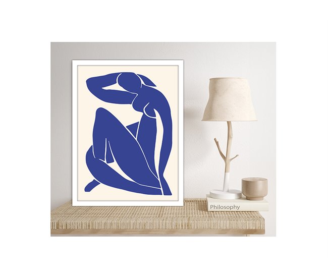 Gravura DAMA AZUL I 40x30cm marca MARCOMUEBLE  Azul