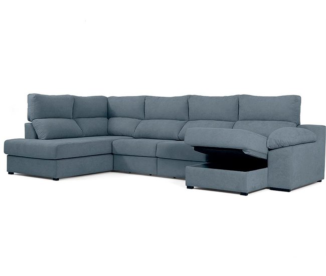Sofá de canto com cama DEXTER Antracite