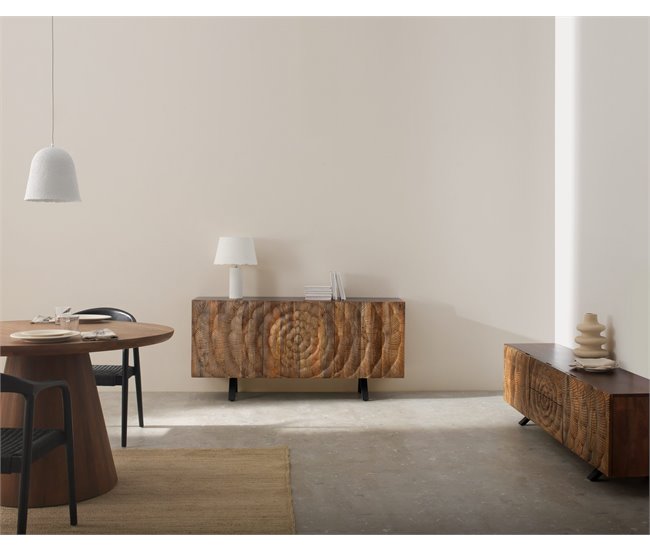 Aparador de 3 portas em madeira maciça de manga Madeira