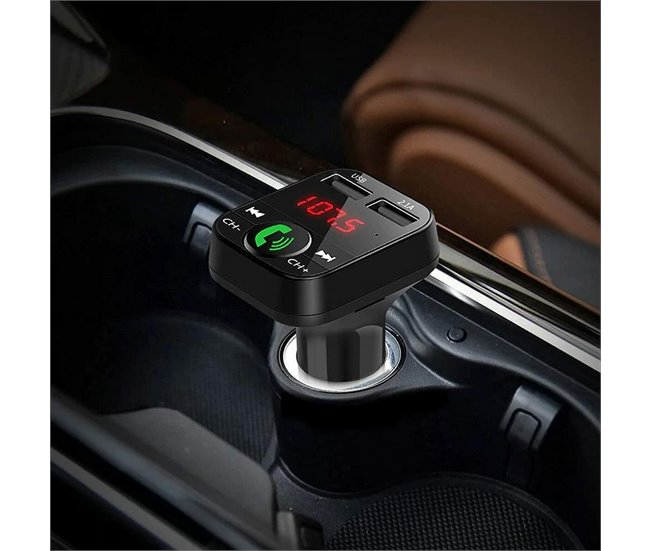 Reprodutor MP3 e Transmissor FM Bluetooth para Auto Multicor