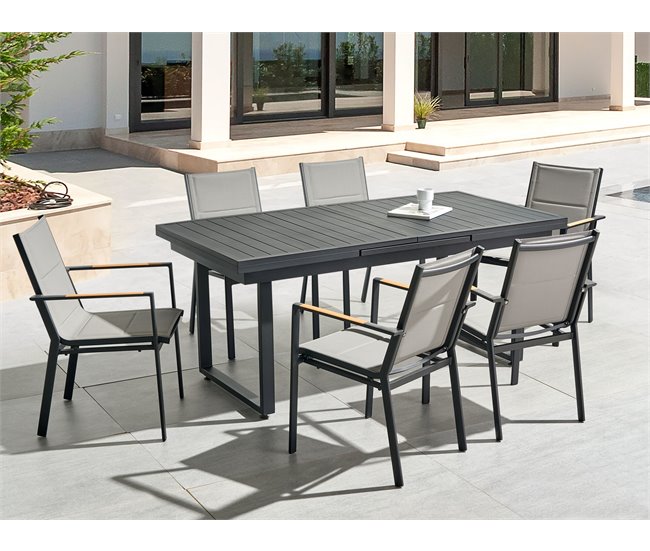 Beliani Cadeira de jardim BUSSETO Preto