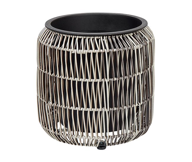 Beliani Conjunto de 2 vasos para plantas BRODIEA Castanho Claro