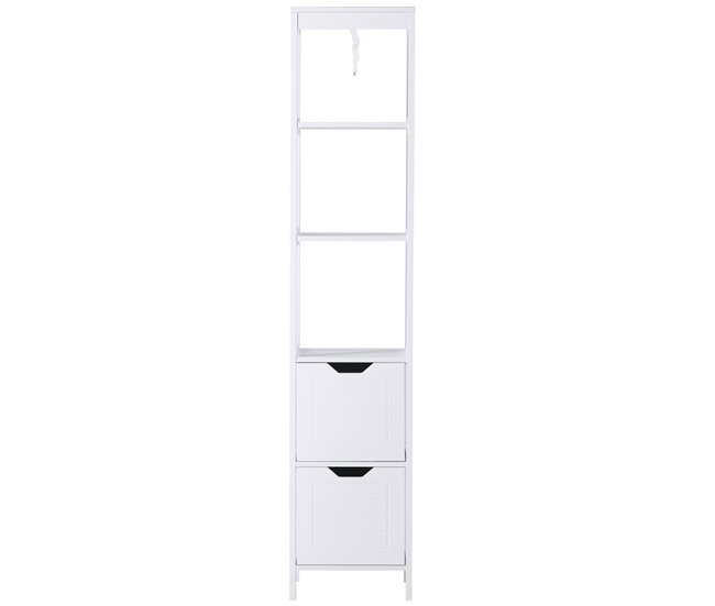 Alto Armário de banheiro Placa de MDF kleankin Branco