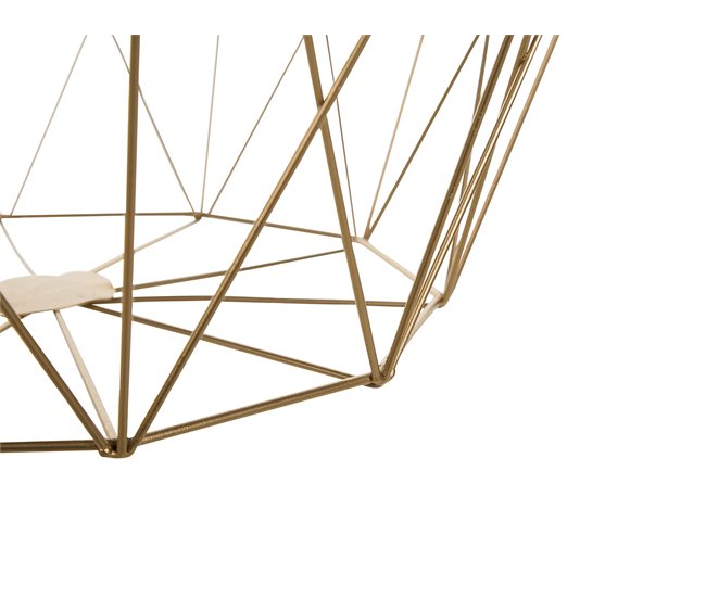 Beliani Mesa de apoio ELIDA 43x43 Dourado