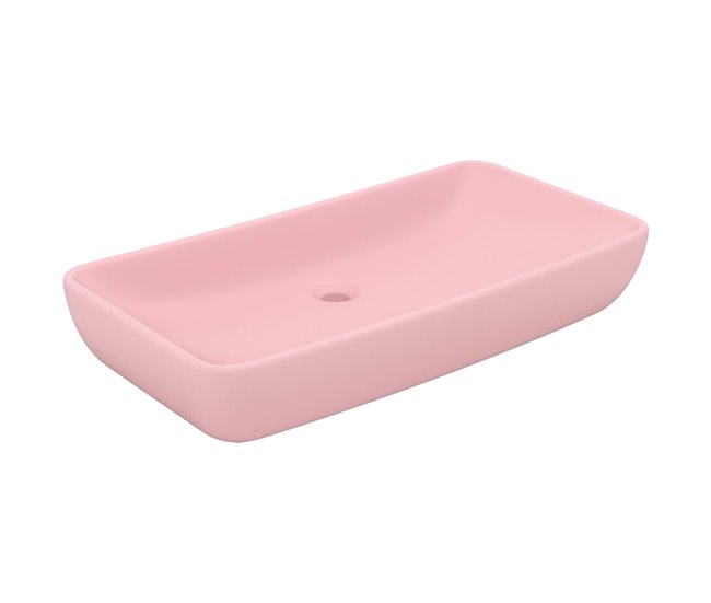 Lavatório - Lavabo - Pia de banheiro luxuoso retangular Rosa