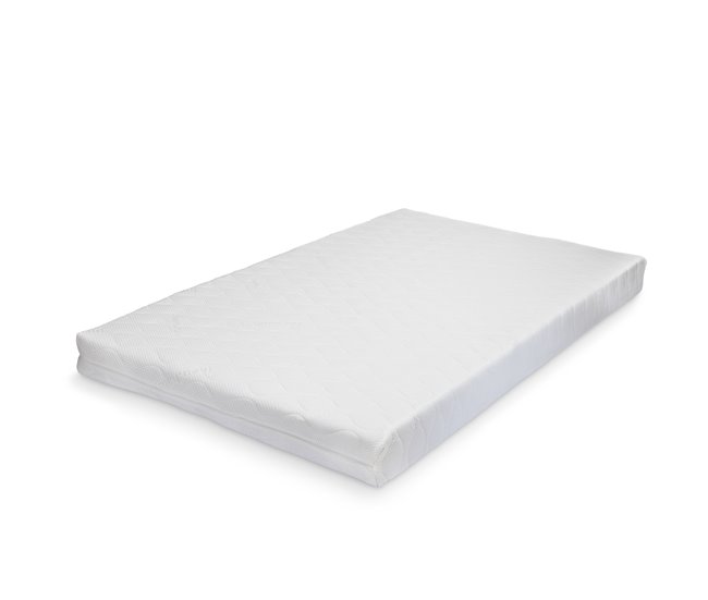  Cama de criança Cerro com colchão em forma de casa 206x186 Branco/ Bege