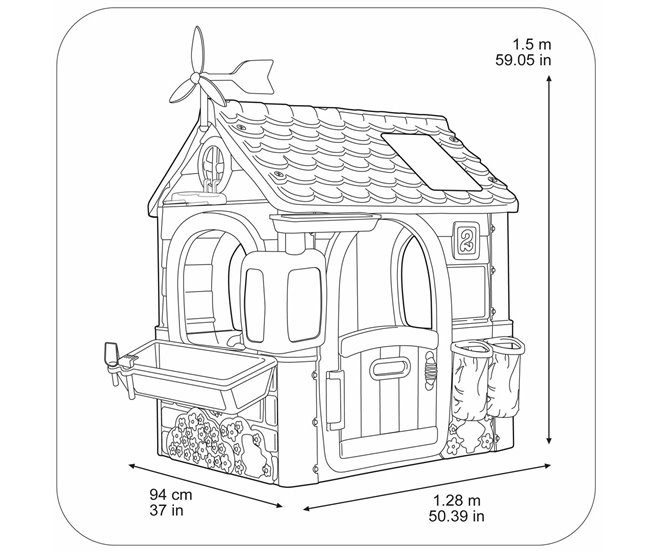 Casa Infantil de Brincar Eco House Multicor