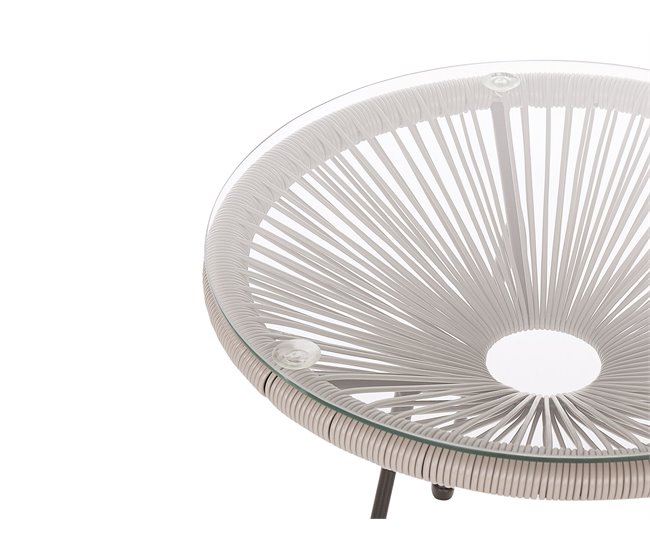 Beliani Conjunto bistrô ACAPULCO II Branco