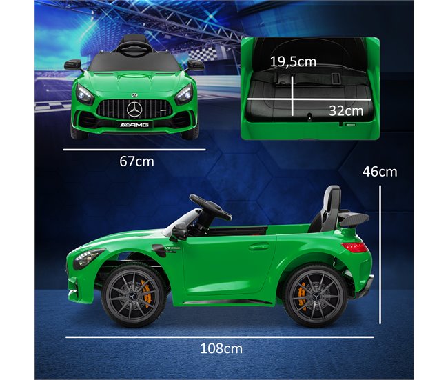 Carro Elétrico para Crianças Plástico e Metal AIYAPLAY Verde