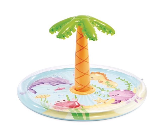 INTEX Piscina inflável Spray Palmera com pulverizador de água Multicor