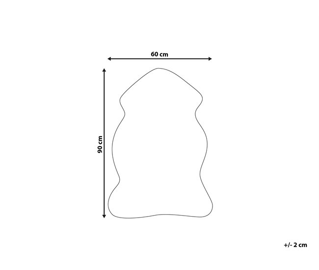 Beliani Decoração em pele de ovelha UNDARA 60x90 Bege
