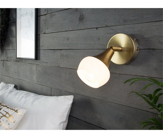 Beliani Candeeiro de parede ANTLER Dourado