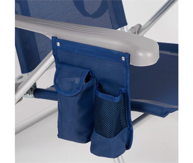 Aktive Pack 2 cadeiras de praia dobráveis multiposições Slim Azul