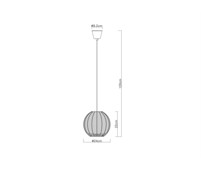 Candeeiro de teto MAVIS 40W E27 marca CONFORAMA Natural