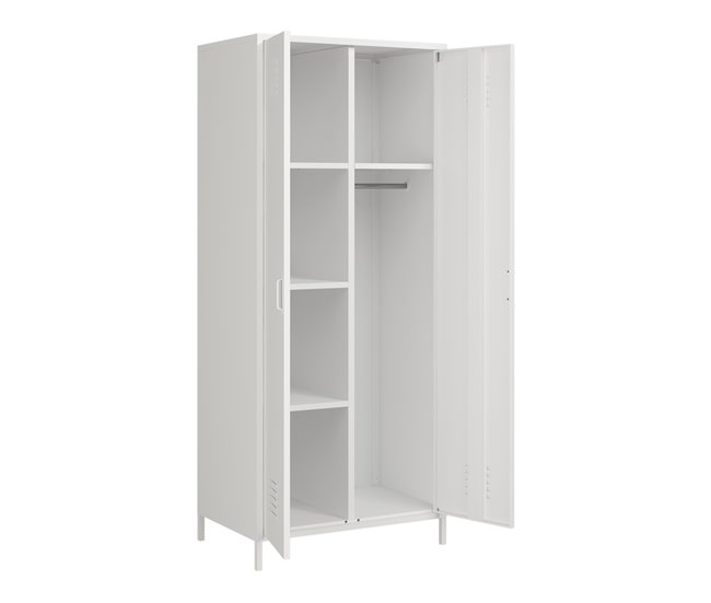 Armário de roupeiro Seinäjoki em aço 76 Branco