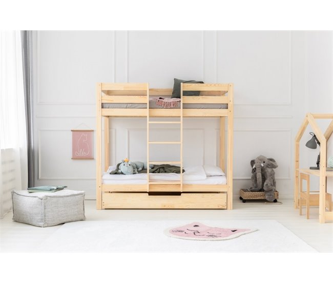 Beliche cabine de madeira Mila CLPN 70x140 Natural