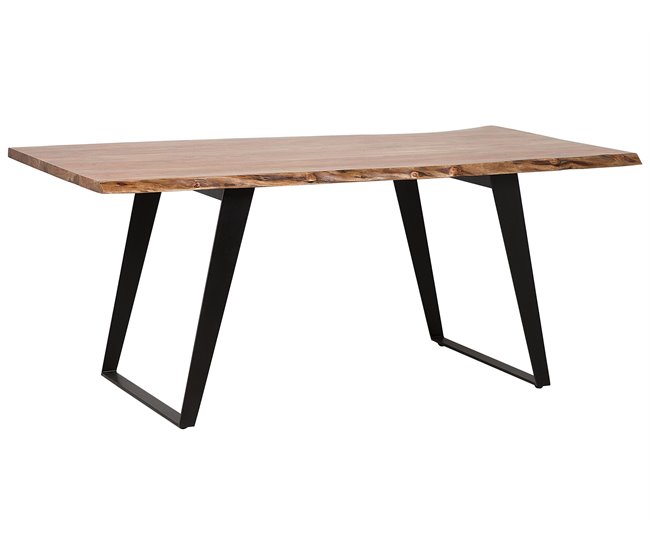 Beliani Mesa de refeições para 8 pessoas JAIPUR Castanho