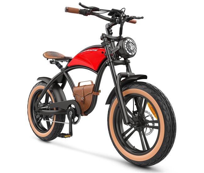 Bicicleta Elétrica Hidoes HD-B10 - Motor 1000W Bateria 48V13AH Vermelho