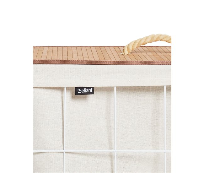 Beliani Cesto de roupa MIRISSA Branco