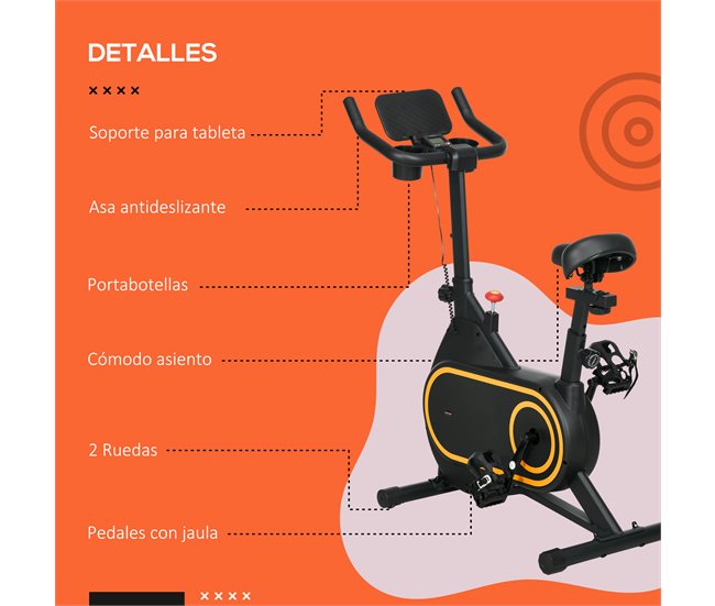 Bicicleta Estática Aço e Polietileno SPORTNOW Preto