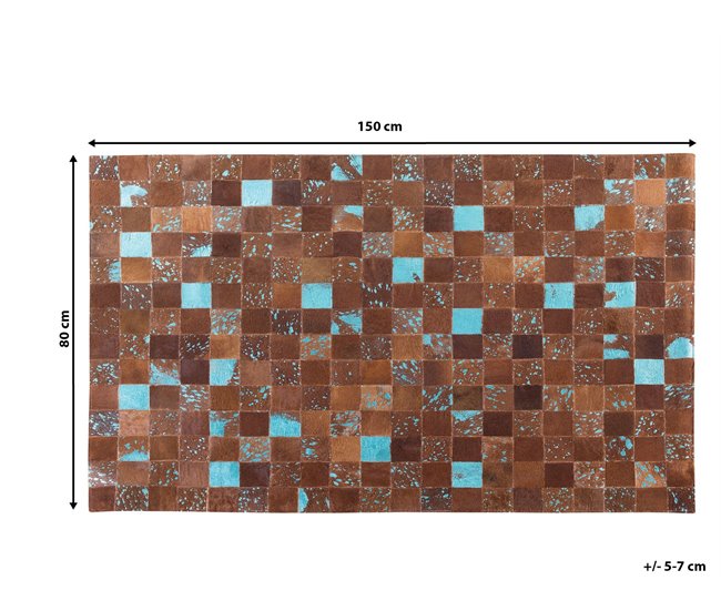 Beliani Pelos curtos ALIAGA 80x150 Turquesa
