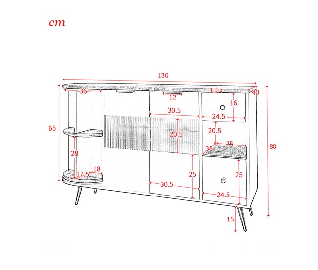 Aparadores 130 Preto