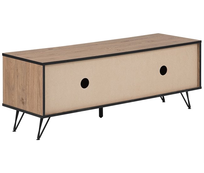 Beliani Mesa de TV HALSTON 120 Castanho