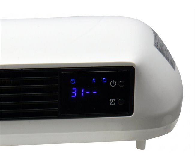 Aquecedor split de parede em cerâmica de 2000 W com controlo remoto Branco