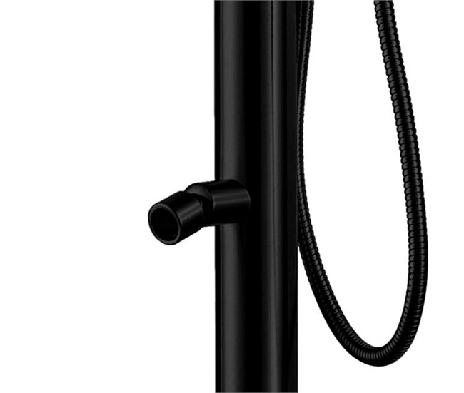 Sined STINTINO Chuveiro de aço com chuveiro giratório e chuveiro manual, Satin Black Preto
