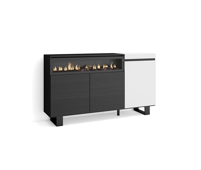 Aparadores para sala 150 Branco/ Preto