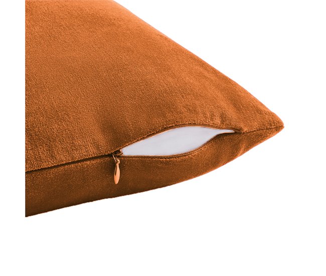 Acomoda Textil - 4 capas de almofada em veludo. Laranja