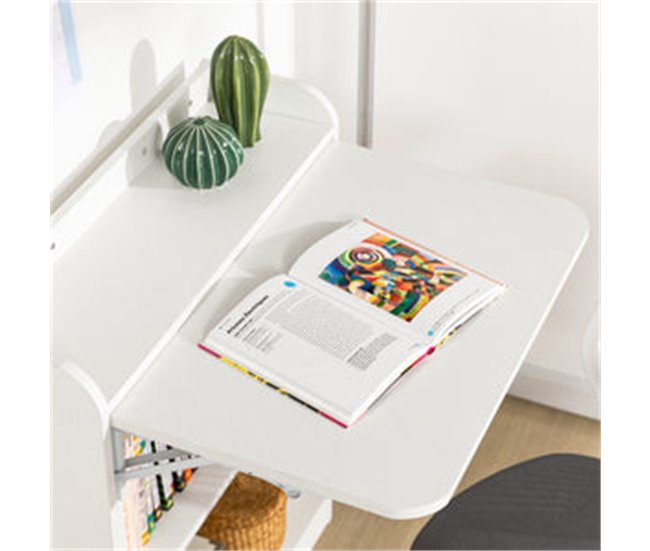 Mesa de secretária dobrável FWT92-W SoBuy Branco