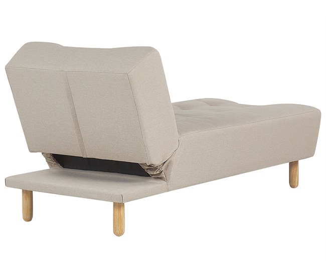 Beliani Chaise longue Poliéster ALSTEN Bege
