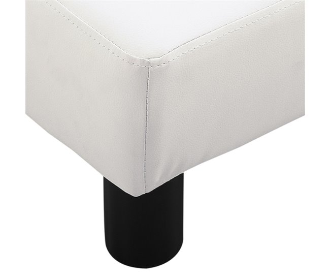 Apoio para os Pés Pele Sintética e Plástico HOMCOM, casa - quarto Branco