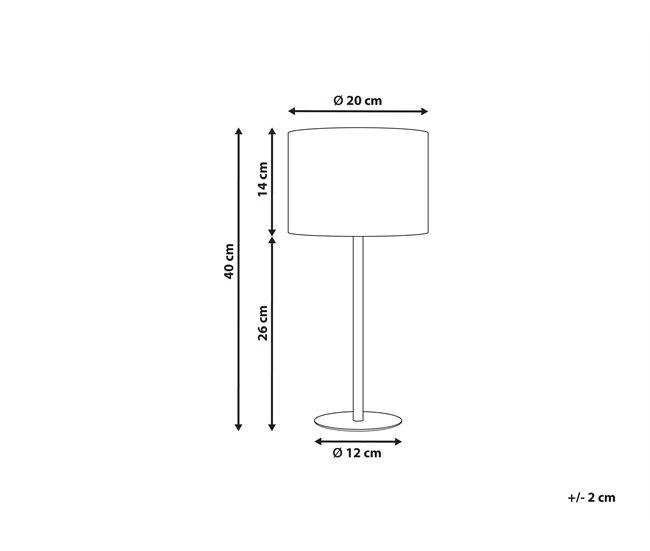 Beliani Candeeiro de mesa VINAZCO Bege